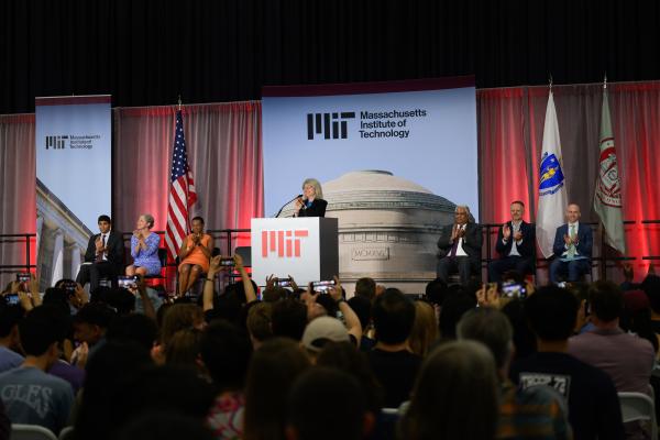 At Convocation, President Sally Kornbluth greeted the Class of 2029 and underscored MIT’s confidence in its new students.