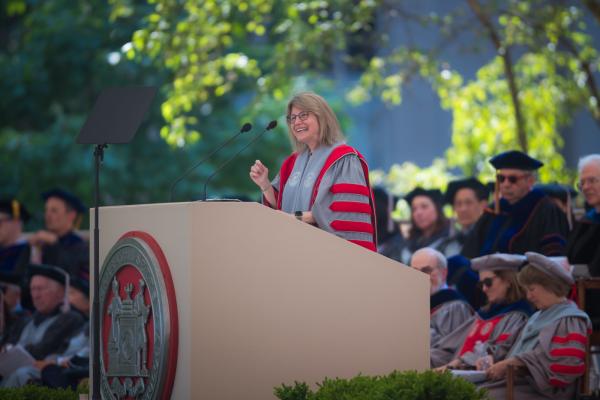 “You learned and created and explored in ways no one at MIT had ever done – all while caring for your friends, your families and yourselves, through a long struggle none of us were prepared for,” Kornbluth said during her remarks to this year’s graduates.