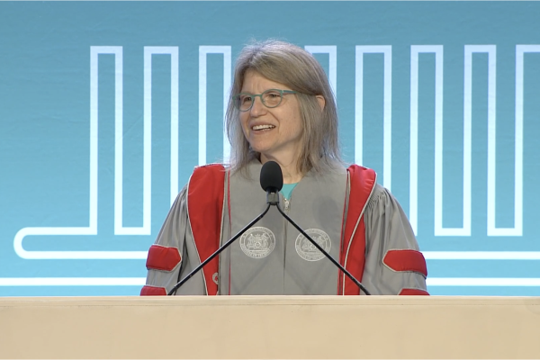 President Kornbluth delivers her inaugural address as MIT's 18th president after others offer remarks.