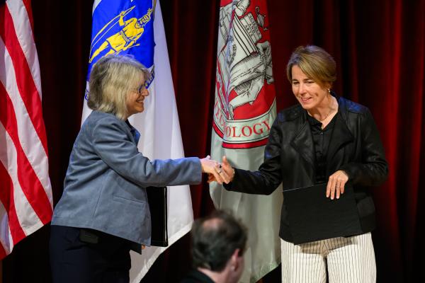 President Kornbluth welcomes Massachusetts Governor Maura Healey