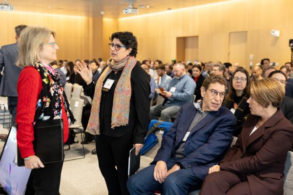 President Kornbluth, Dean of Science Nergis Mavalvala, Chair of the Corporation Mark Gorenberg, and Governor Maura Healey discuss Quantum.